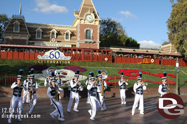 The Disneyland Band performing at the entrance to the park.