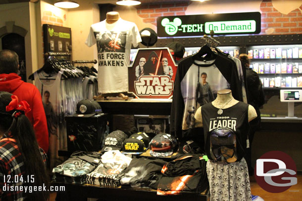 D-Street features Star Wars merchandise (as does just about every other gift shop on property it seems)