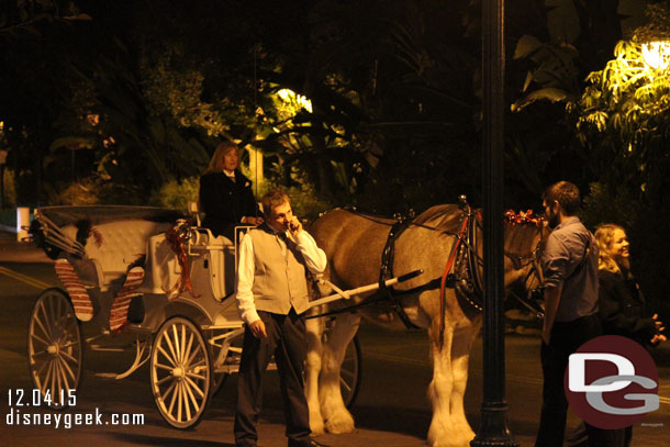 Horse drawn carriage rides are available.