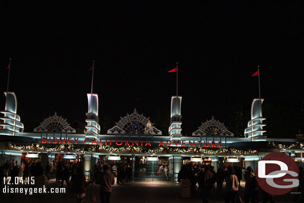 Arriving at Disney California Adventure.