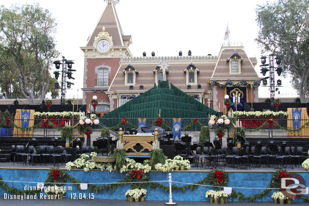 The stage is set up for the Candlelight which runs Saturday and Sunday evening at 5:30 and 7:45.