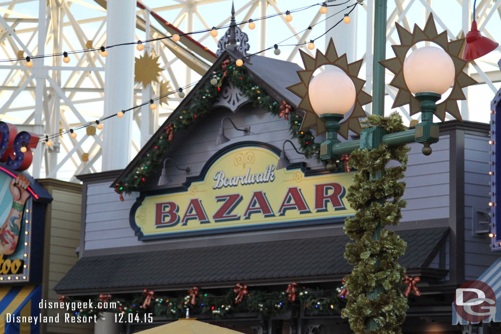 Christmas decorations around the Pier.