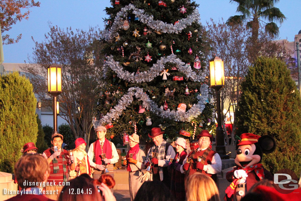 The tree lighting on Buena Vista Street