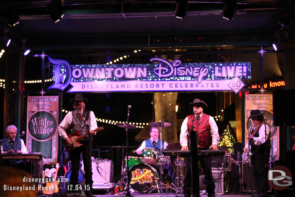 the Doo-Wah Riders performing in Downtown Disney