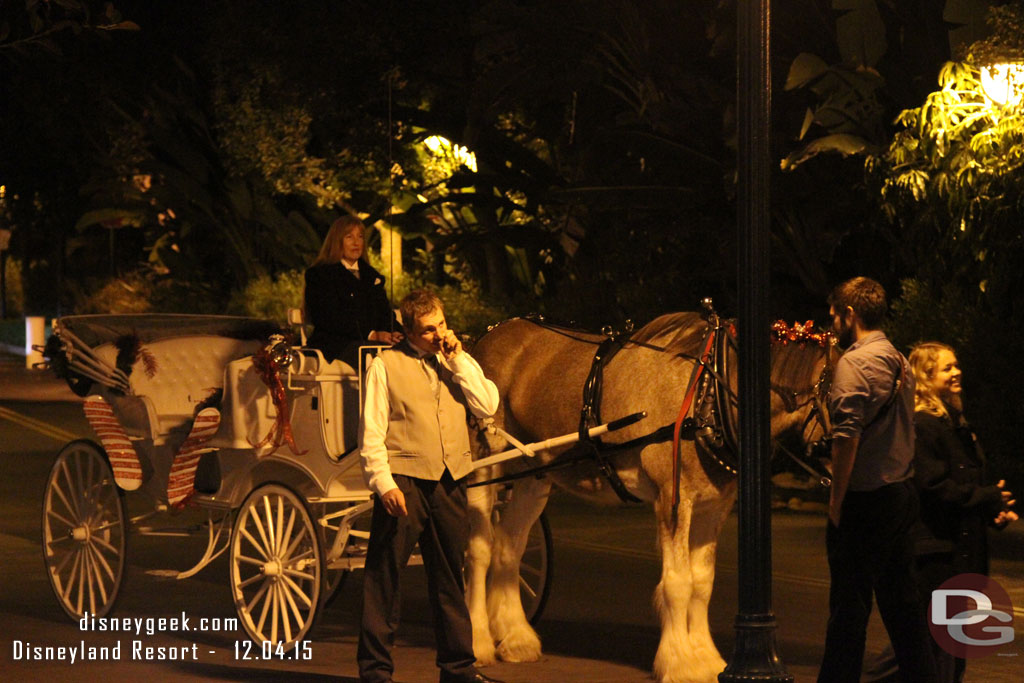 Horse drawn carriage rides are available.