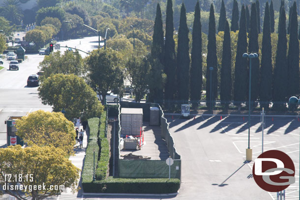 The fenced off area on the other side of the driveway seems to just be used for storage/staging.