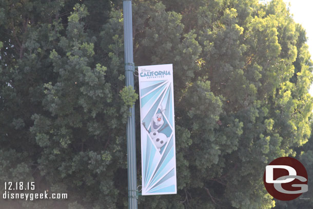 A closer look at one of the new banners