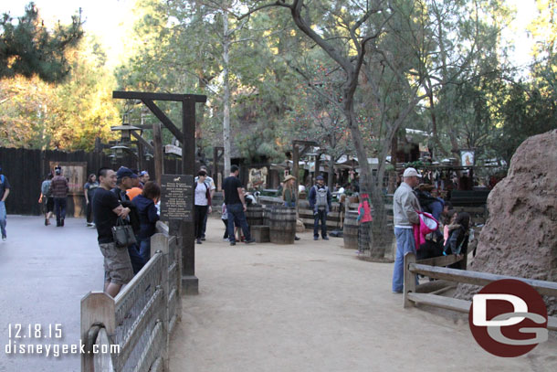 The Big Thunder Ranch was fairly quiet.