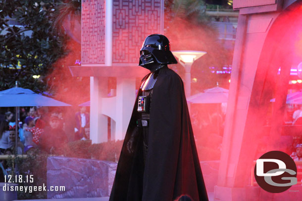 Darth Vader comes out to try and convince them to join the dark side.