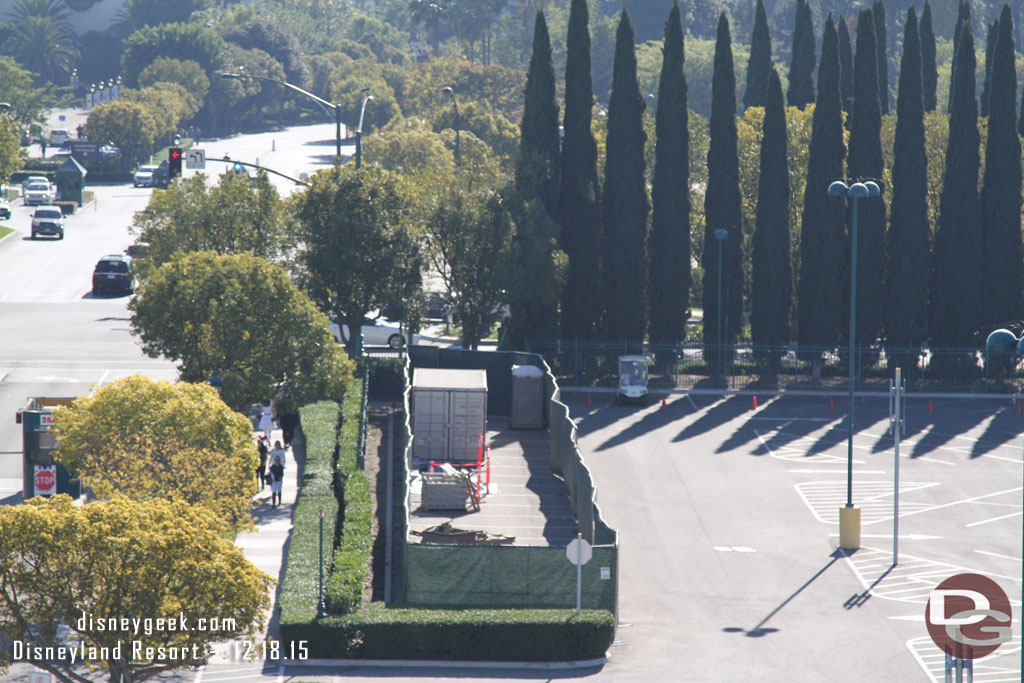 The fenced off area on the other side of the driveway seems to just be used for storage/staging.