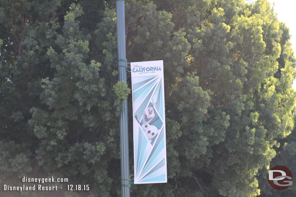 A closer look at one of the new banners