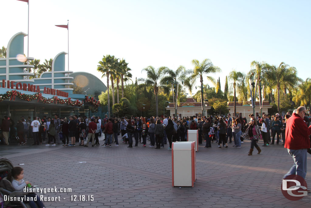 A line to get into DCA this afternoon.