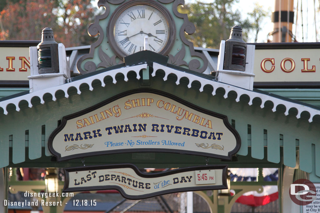 This time of year thanks to the early sunset you can do a night cruise or two on the Mark Twain.  Last boat leaves at 5:45pm (which also happens to be the start of Paint the Night).