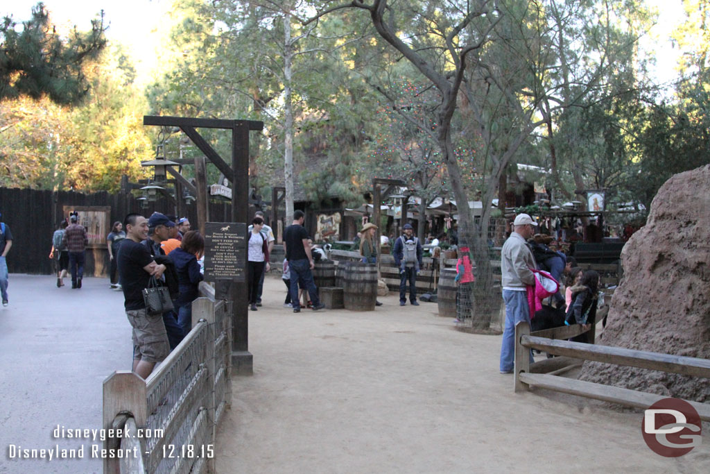 The Big Thunder Ranch was fairly quiet.