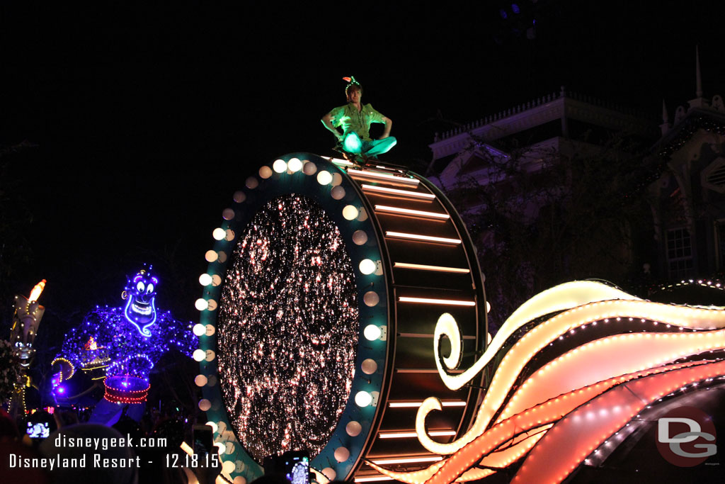 Arrived on Main Street as the intro for Paint the Night was playing so found a spot for the parade.