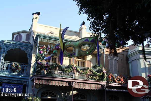 New Orleans Square is still decorated.