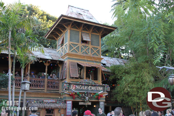 The Jingle Cruise runs through the weekend then is closed for several months of renovation.