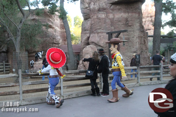 Woody and Jessie both stuck around for the event.