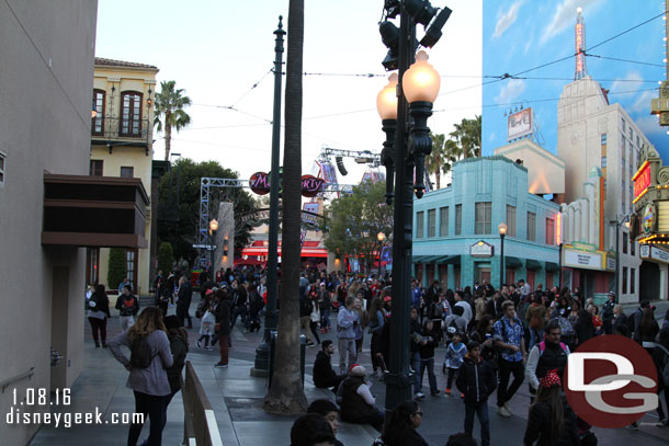 The line stretched back to the Mad T Party area.