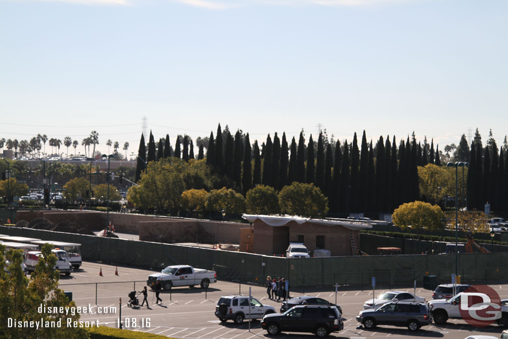 The work in the Pinocchio lot for the tram area is continuing to move along.