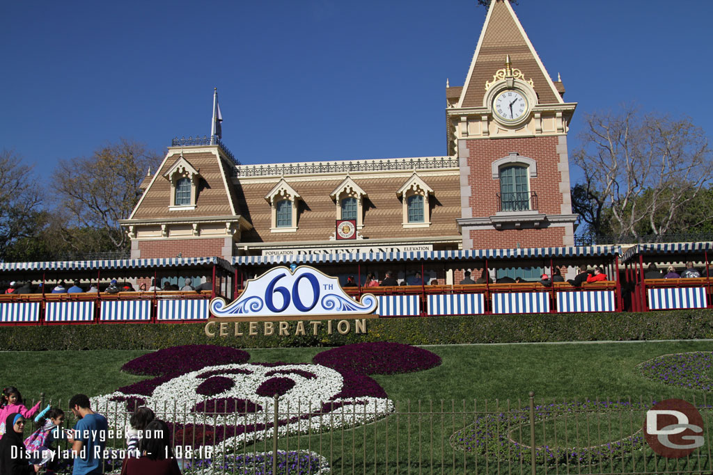 Christmas and 60th decorations are both gone from the Train Station.