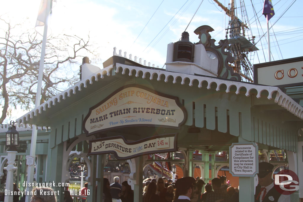 This weekend also marks the last opportunity to experience the current/full Rivers of America.  It will be drained and then re-routed in the coming months. 