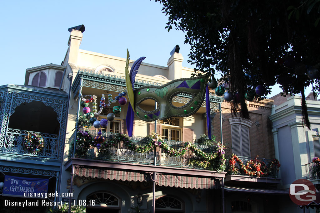 New Orleans Square is still decorated.