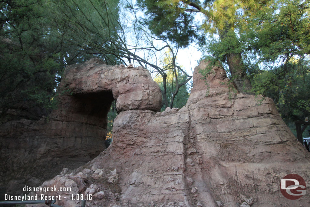 The old rock formations from the Mine Train attraction.