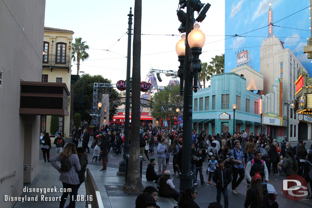 The line stretched back to the Mad T Party area.