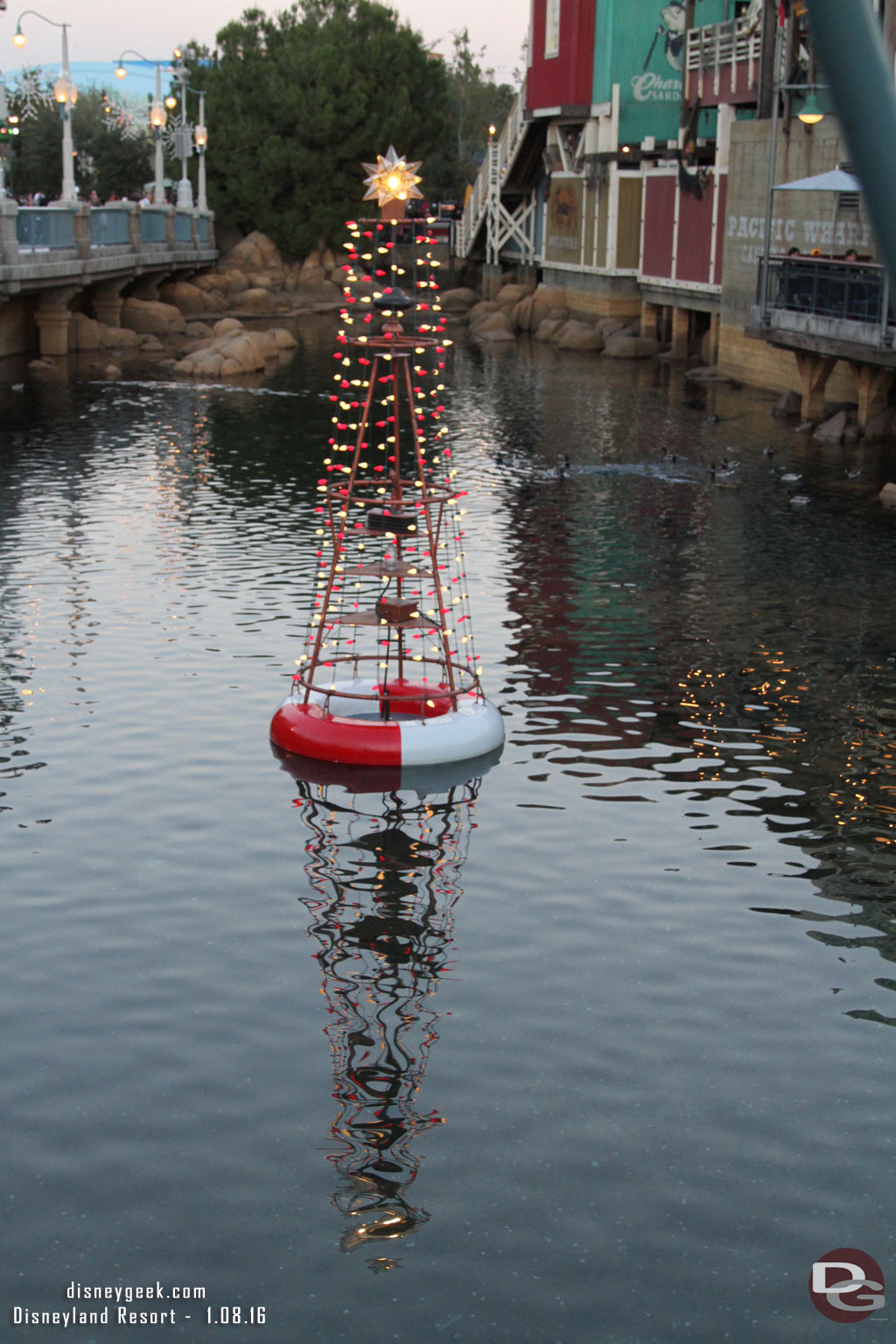 The Wharf was also still decorated.