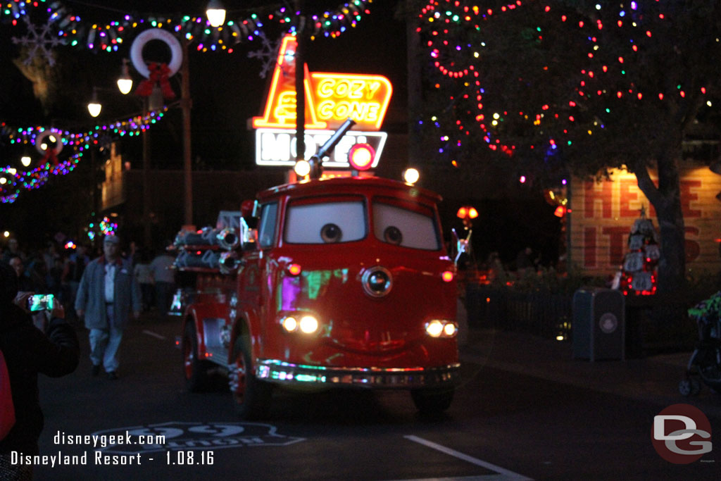 Red cruising on Route 66.