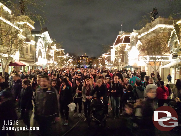 Main Street USA at 8:30pm as I was leaving (along with a large number of guests).