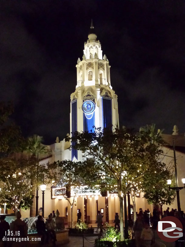 Walking out past Carthay Circle Restaurant.