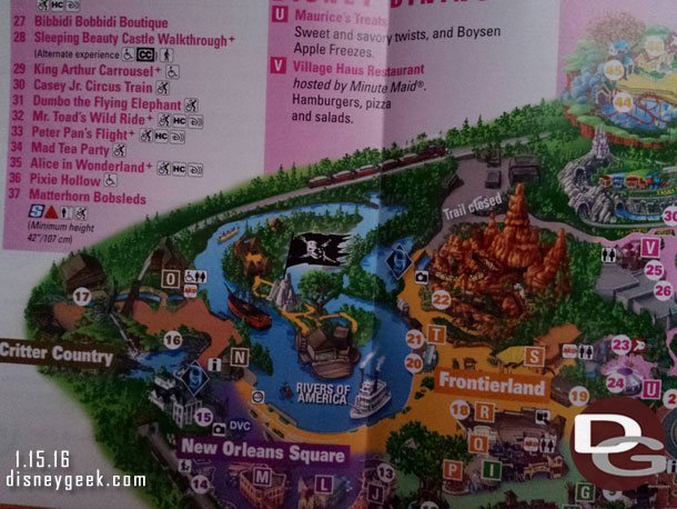 The park maps show it closed now.  Also note they photo spot is moved down the trail.  