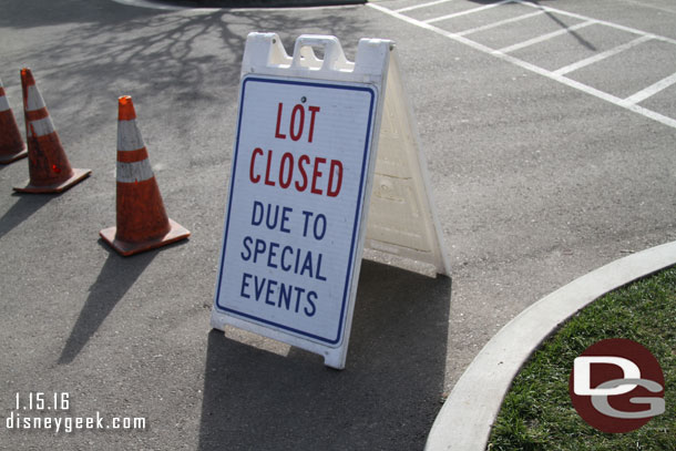 As usual they were using the parking lots for the events.