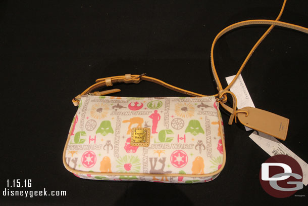 A selection of bags and purses featuring this design were available.