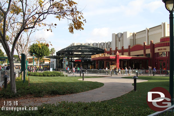 The winter village and ice rink are gone.