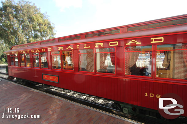 The Lilly Belle. It was closed but cast members were opening the door to get a look in from time to time.