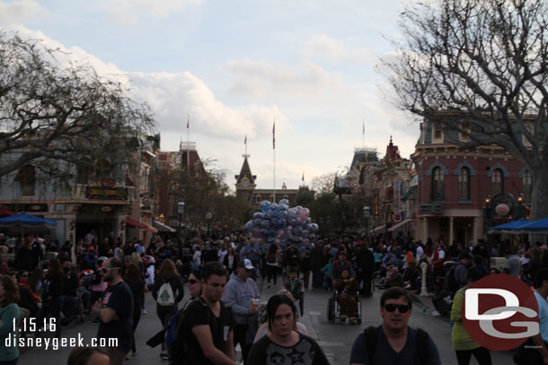 Looking back down Main Street.