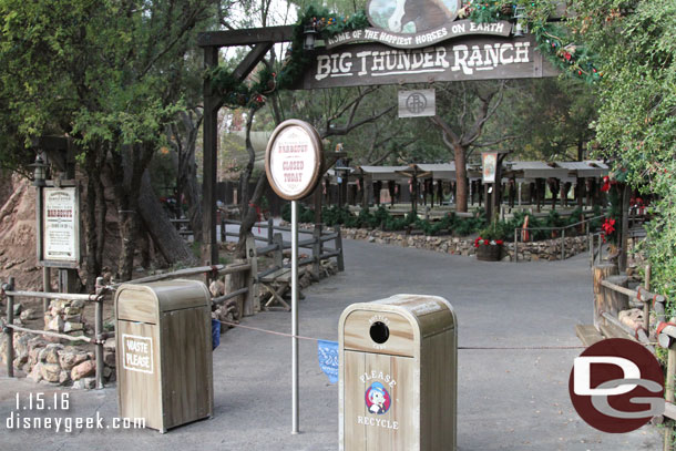 No signs of work on the Ranch Area yet.  It was odd to see it roped off and looking ready to open but knowing it will never.  I did over hear some interesting conversations.. some complaining about Star Wars, some excited, and others wanting to know what time the BBQ opens because it was approaching dinner time.  