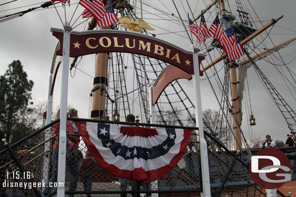 The Columbia was in port and open so you could go aboard and walk around.