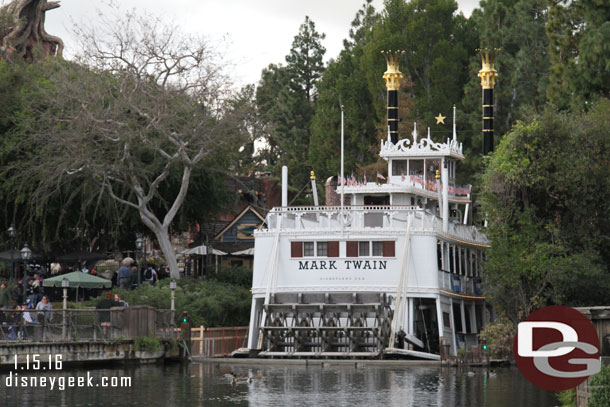 The Mark Twain is in the dry dock at Fowlers Harbor