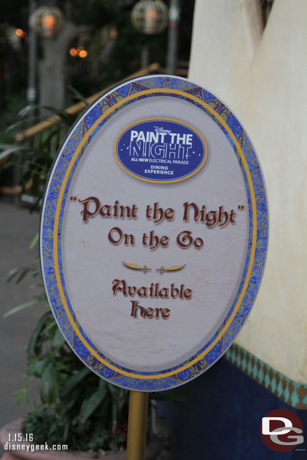 Next door they now sell Paint the Night meals since Fantasmic is dark for the next year+.