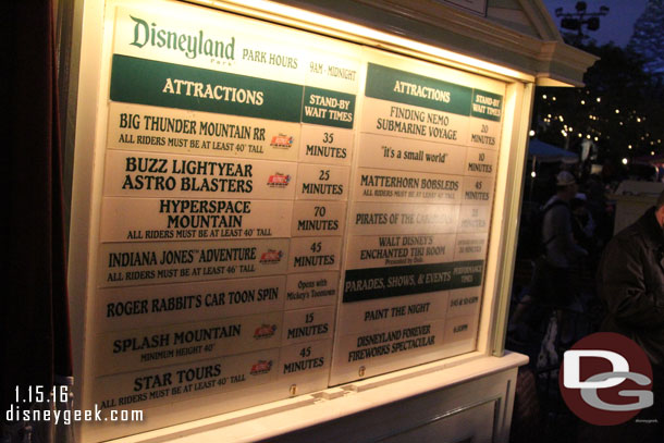 Wait times around 5:30pm