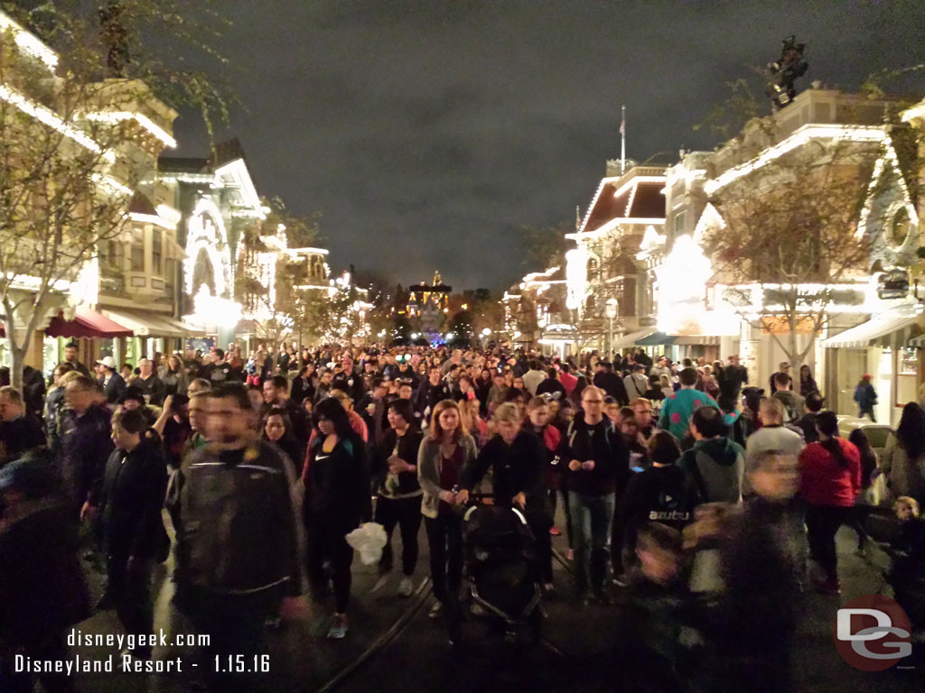 Main Street USA at 8:30pm as I was leaving (along with a large number of guests).