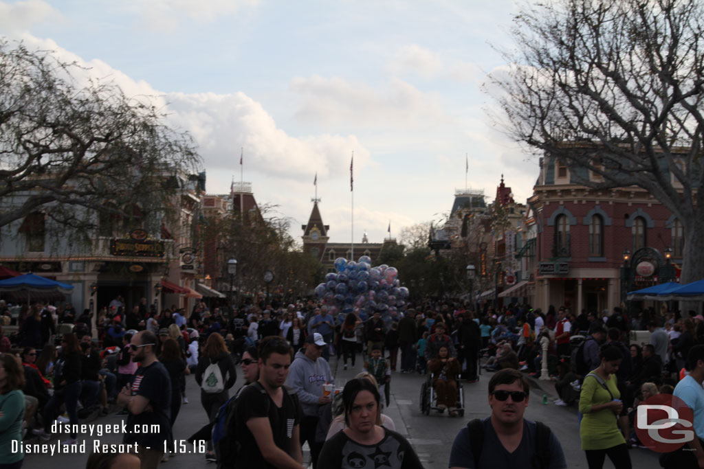 Looking back down Main Street.