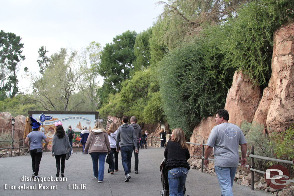 The Big Thunder Trail is open through the weekend then slated to close for Star Wars work.