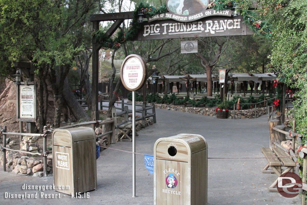 No signs of work on the Ranch Area yet.  It was odd to see it roped off and looking ready to open but knowing it will never.  I did over hear some interesting conversations.. some complaining about Star Wars, some excited, and others wanting to know what time the BBQ opens because it was approaching dinner time.  