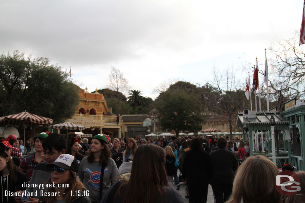 A fair number of people in Frontierland today.