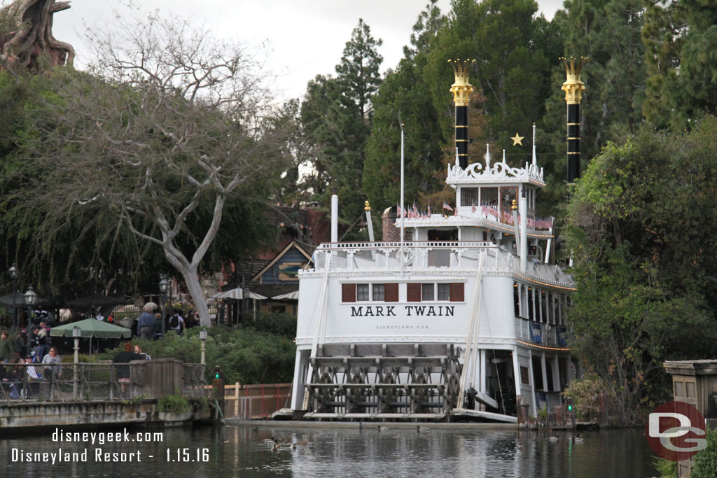 The Mark Twain is in the dry dock at Fowlers Harbor